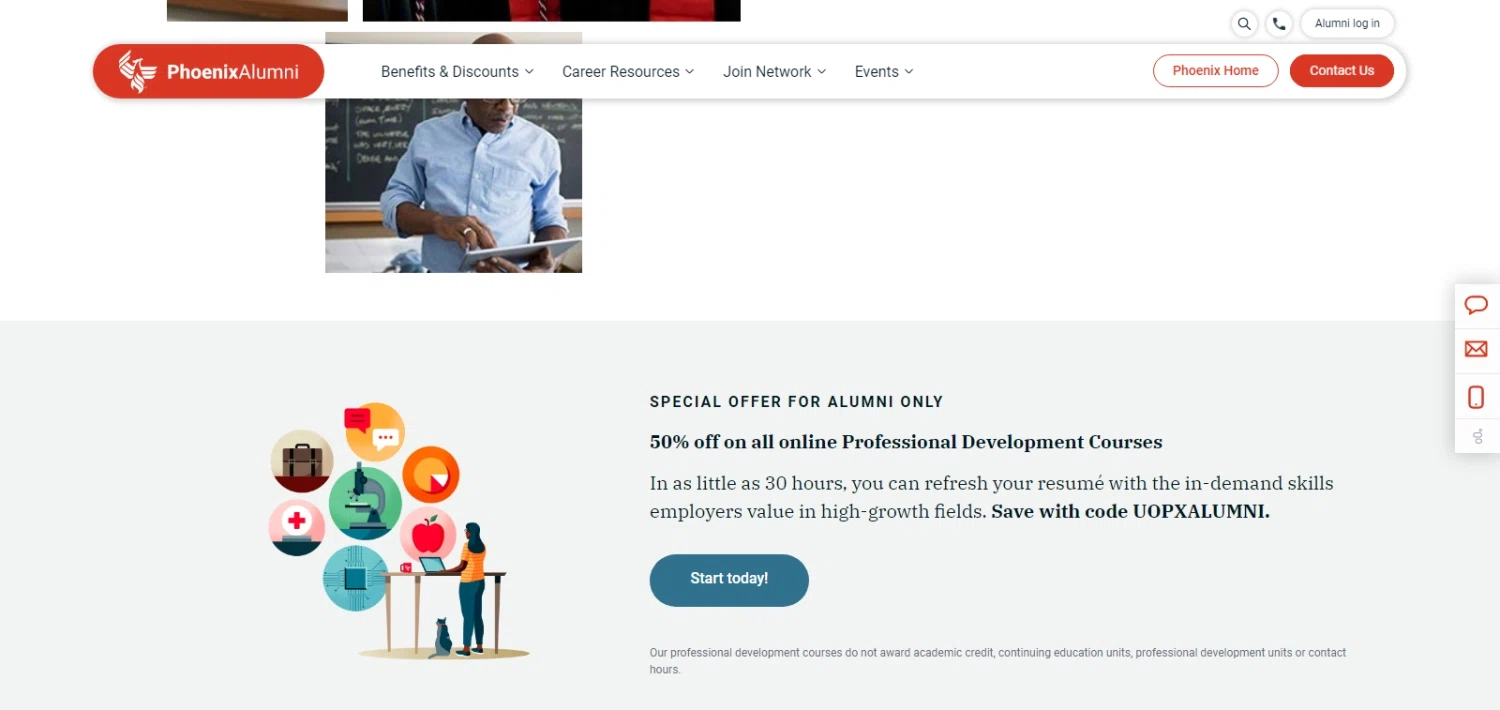 University of Phoenix checkout page showing University of Phoenix promo code box | Screenshot taken by SimplyCodes community member on Dec 6, 2022