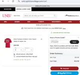 UNLV Bookstore coupon verification screenshot