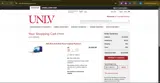 UNLV Bookstore coupon verification screenshot