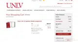 UNLV Bookstore coupon verification screenshot
