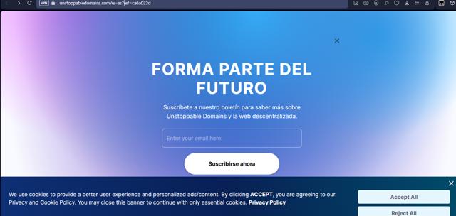 Unstoppable Domains checkout page showing Unstoppable Domains promo code box | Screenshot taken by SimplyCodes community member on Mar 1, 2025