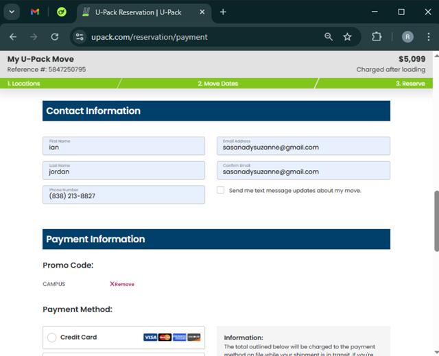 Upack checkout page showing Upack promo code box | Screenshot taken by SimplyCodes community member on Mar 20, 2025