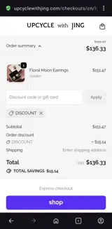 DISCOUNT coupon verification screenshot