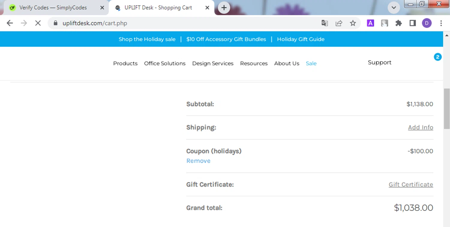 how to use UPLIFT Desk coupons