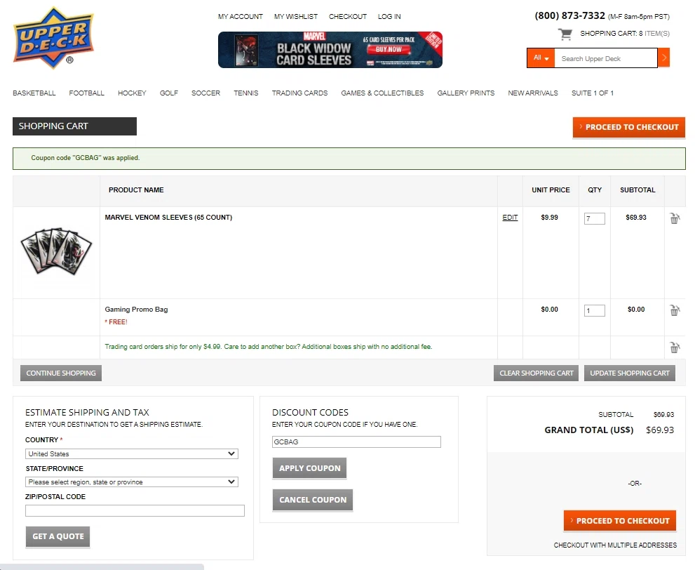 how to use Upper Deck coupons