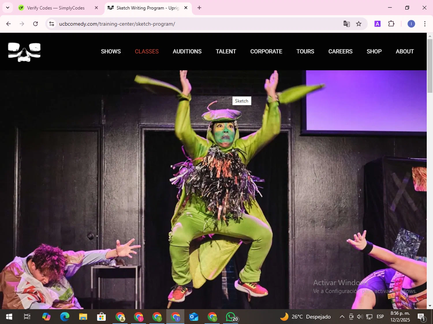 Upright Citizens Brigade checkout page showing Upright Citizens Brigade promo code box | Screenshot taken by SimplyCodes community member on Feb 13, 2025