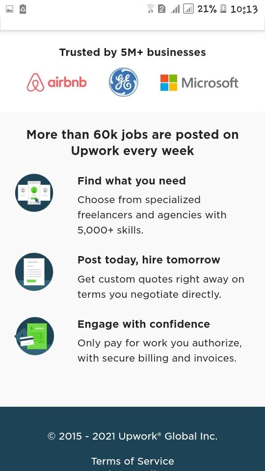 where to use Upwork promo code box