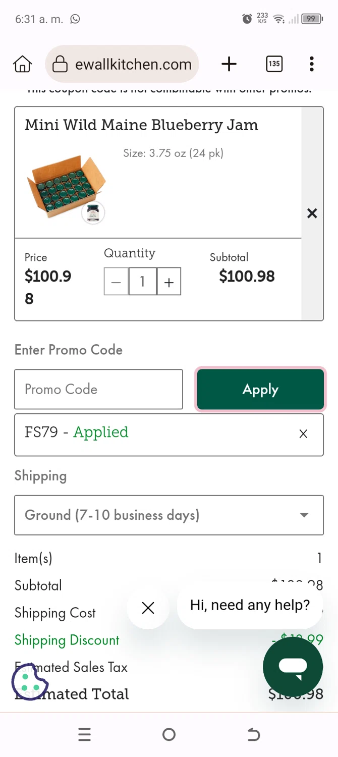 Urban Accents promo code screenshot showing code FS79 applied at Urban Accents checkout page. Uploaded by SimplyCodes community member Typer19 on Nov 18, 2025