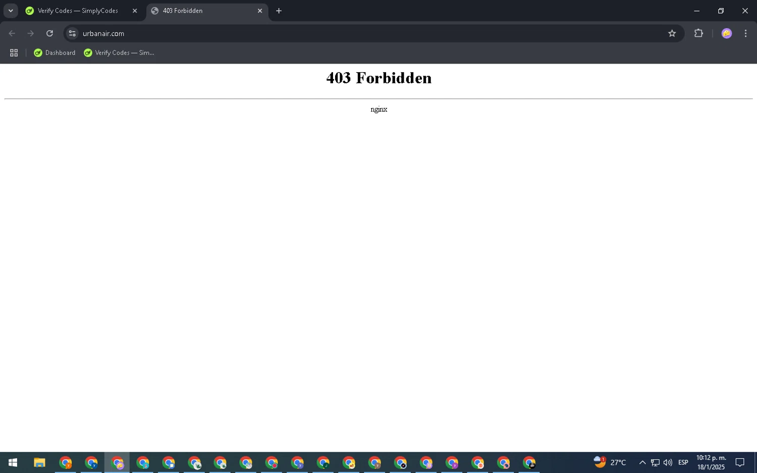 Urban Air Adventure Park promo code screenshot showing code ONEFREE applied at Urban Air Adventure Park checkout page. Uploaded by SimplyCodes community member CouponFalcon2696 on Jan 19, 2025
