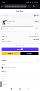 SHOP coupon verification screenshot