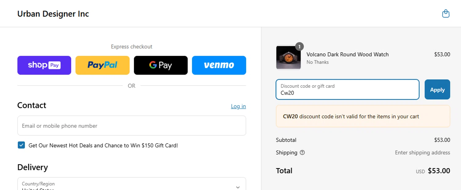 Urban Designer promo code screenshot showing code Cw20 applied at Urban Designer checkout page. Uploaded by SimplyCodes community member leiraM on Mar 21, 2025