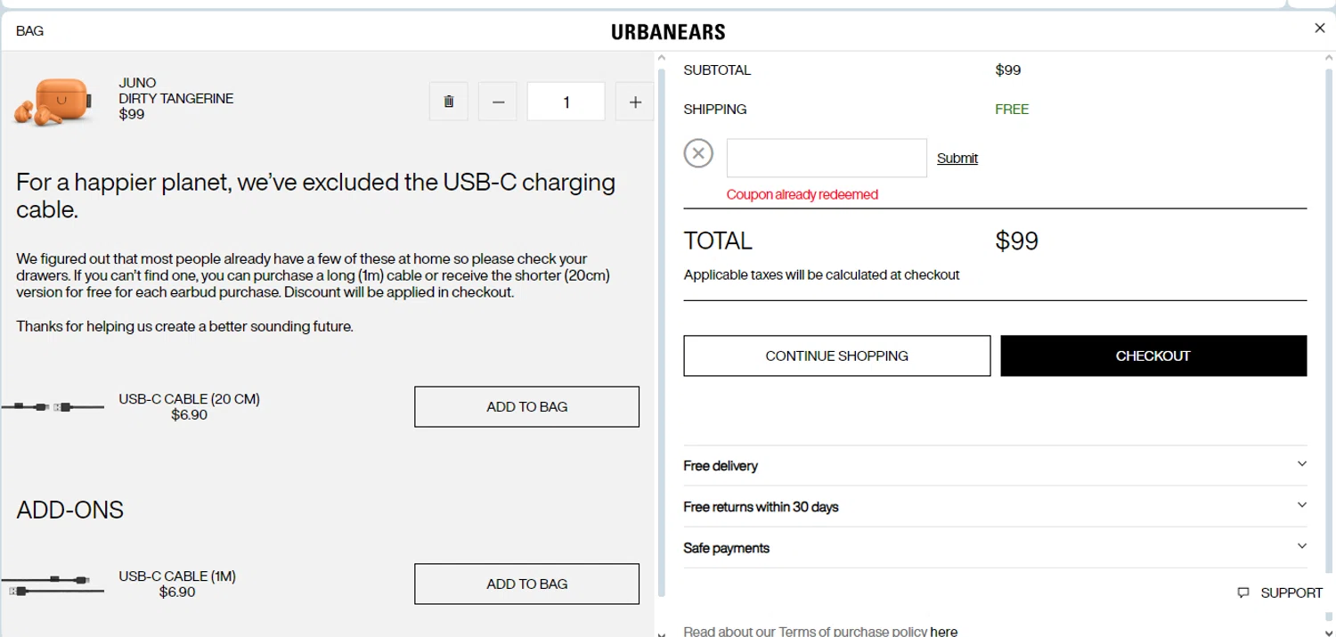 how to use Urbanears coupons