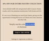 Urbani Truffles coupon verification screenshot