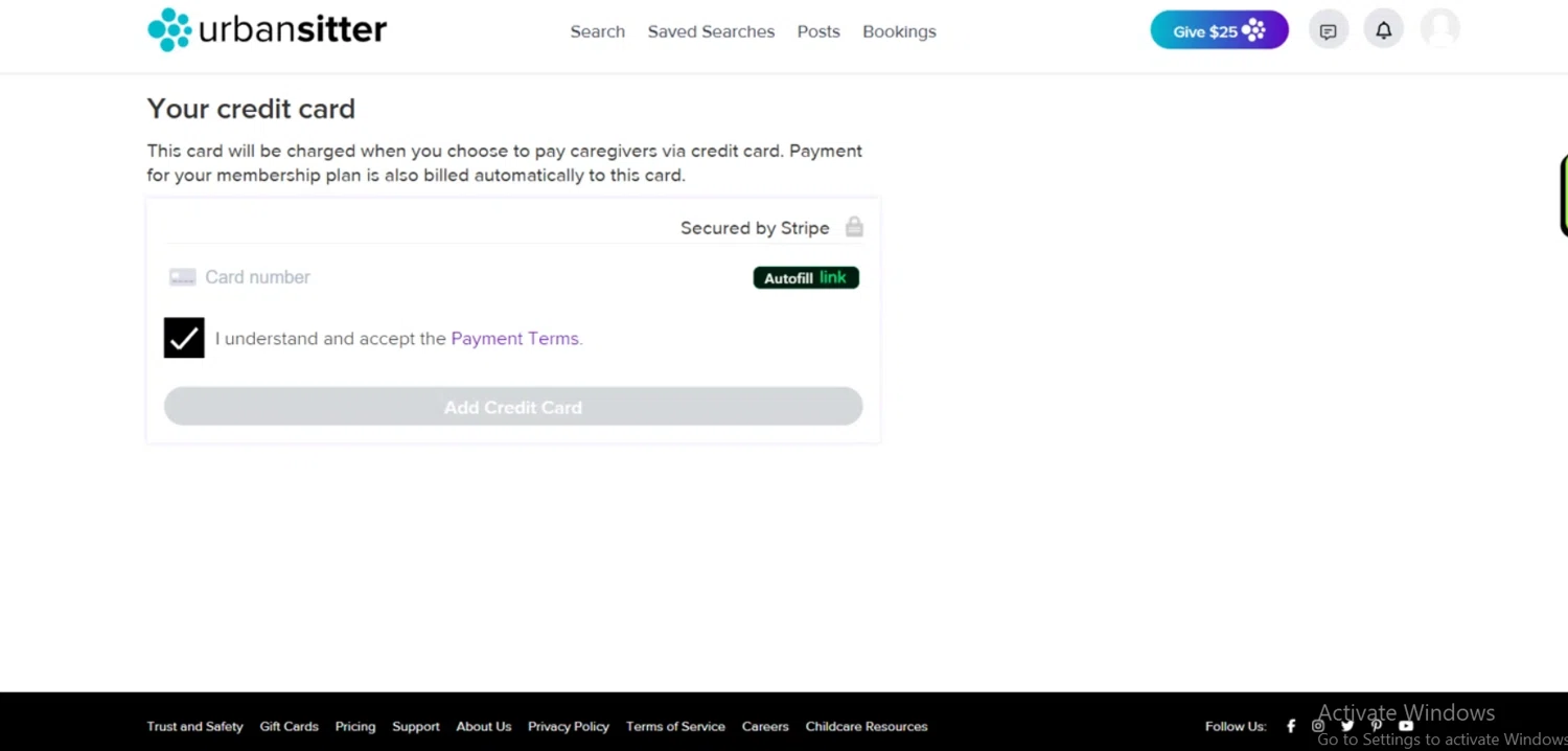 UrbanSitter promo code screenshot showing code PROMOABENITY20 applied at UrbanSitter checkout page. Uploaded by SimplyCodes community member Lioniel on Feb 8, 2025