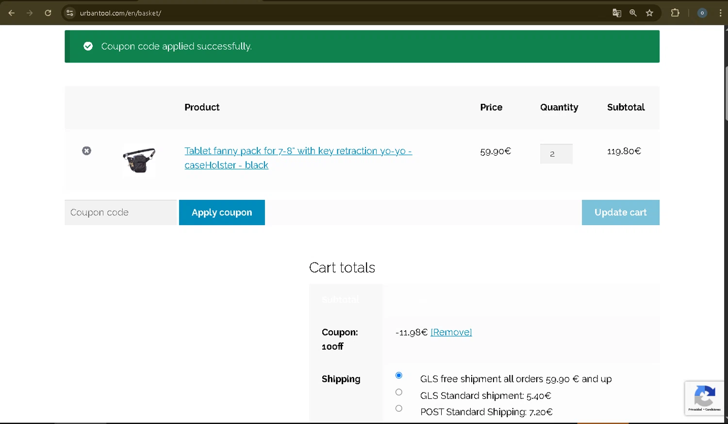 Urbantool checkout page showing Urbantool promo code box | Screenshot taken by SimplyCodes community member on Jun 28, 2025