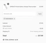 SAVE10NOW coupon verification screenshot