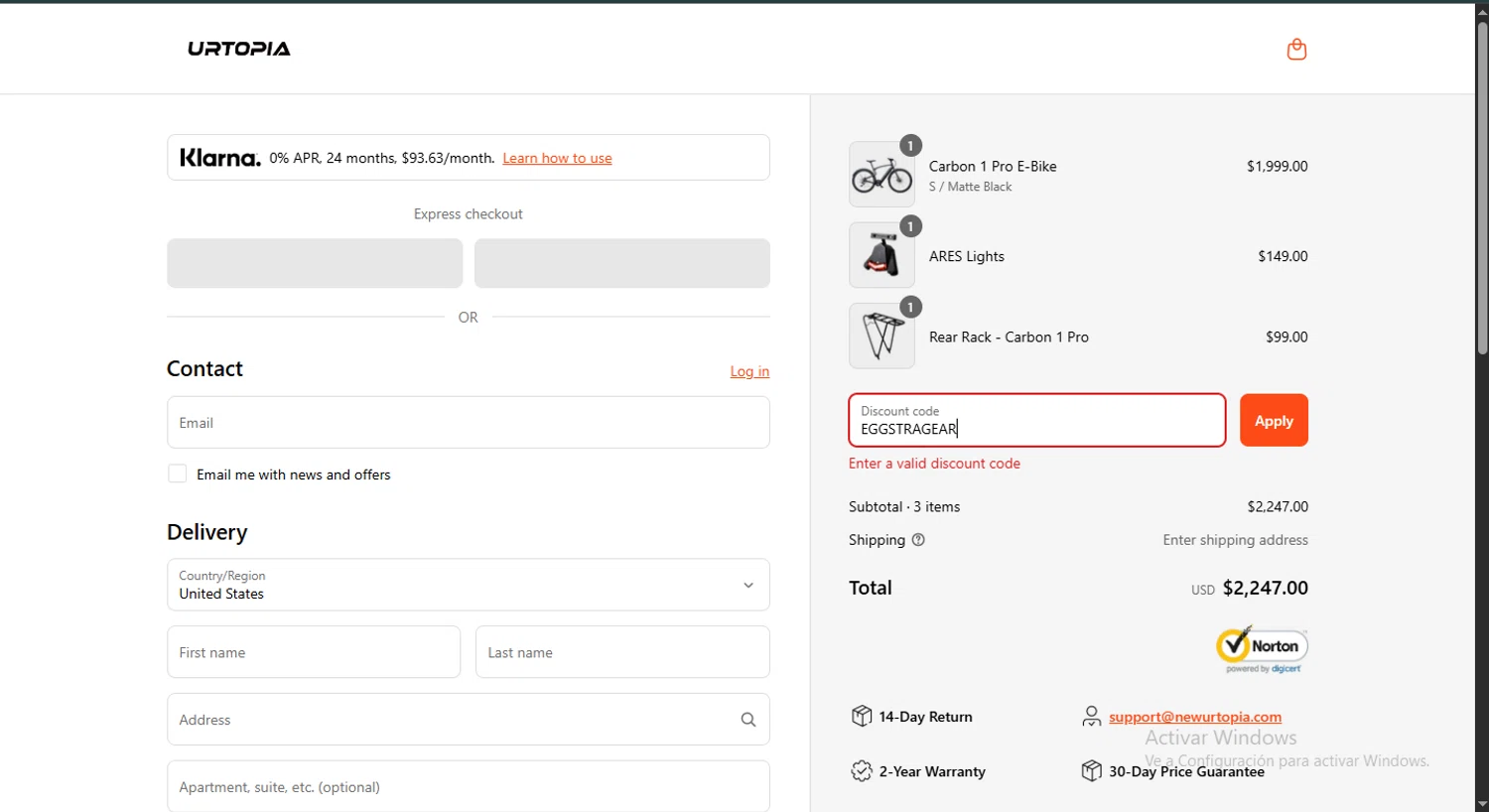 Urtopia discount code screenshot showing code EGGSTRAGEAR applied at Urtopia checkout page. Uploaded by SimplyCodes community member Ronita_832988044 on Apr 26, 2025