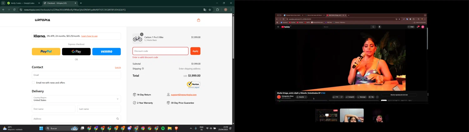 Urtopia discount code screenshot showing code EGGSTRAGEAR applied at Urtopia checkout page. Uploaded by SimplyCodes community member RoyalPhoenix2730 on Apr 26, 2025