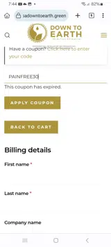 PAINFREE30 coupon verification screenshot