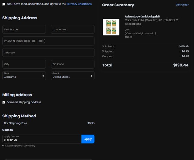 World Pet Express checkout page showing World Pet Express coupon code box | Screenshot taken by SimplyCodes community member on Jun 27, 2025