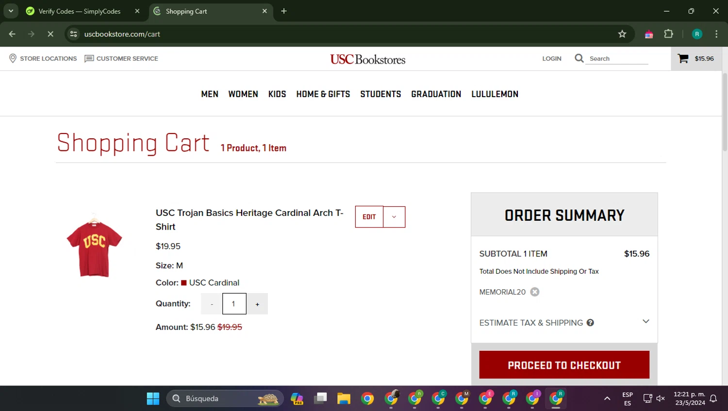where to use Usc Bookstore promo code box