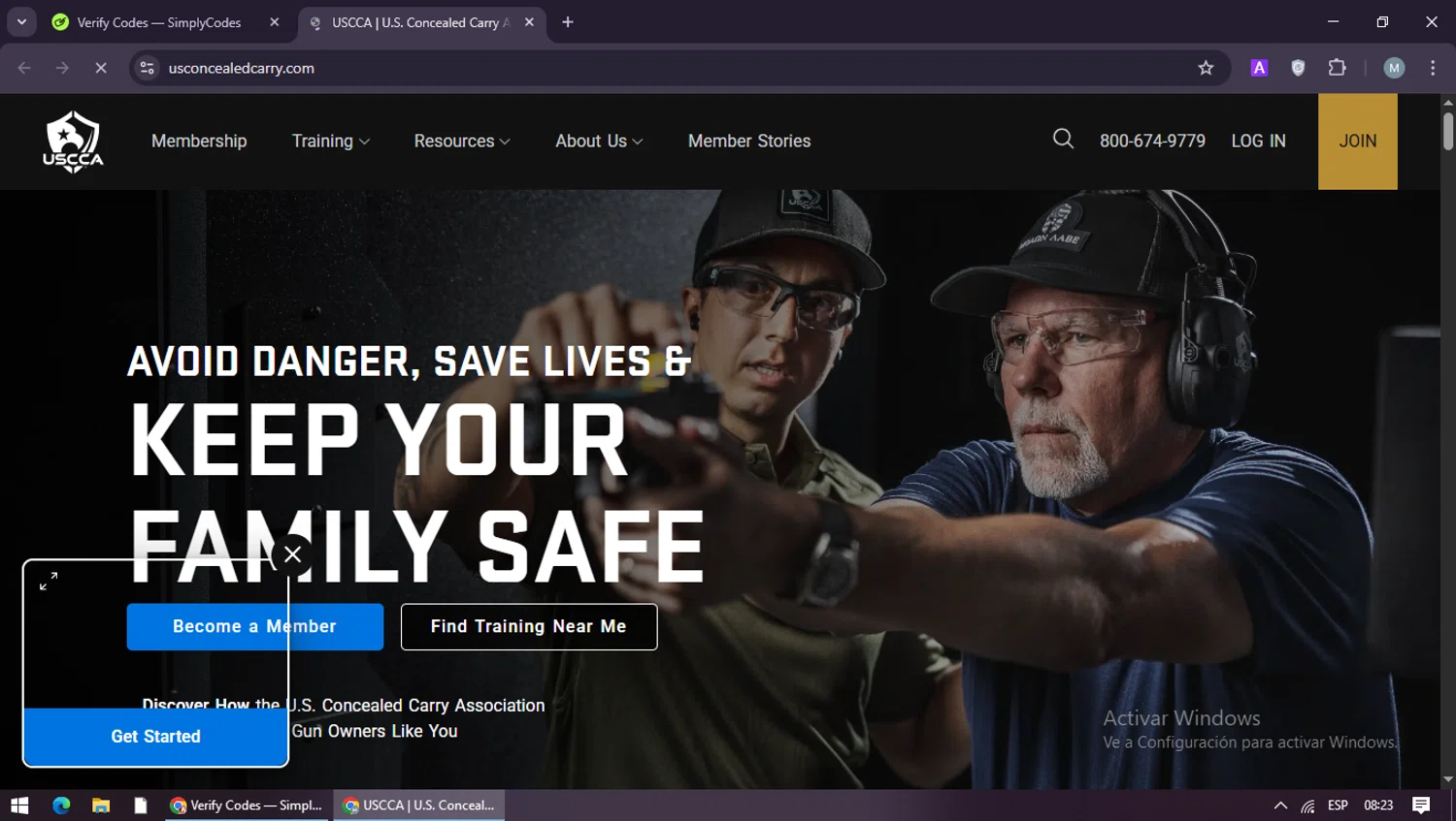 USCCA promo code screenshot showing code ME-SAVE50SK applied at USCCA checkout page. Uploaded by SimplyCodes community member maraxo on Jan 31, 2026