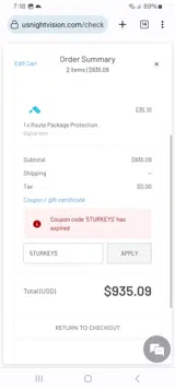 5TURKEYS coupon verification screenshot
