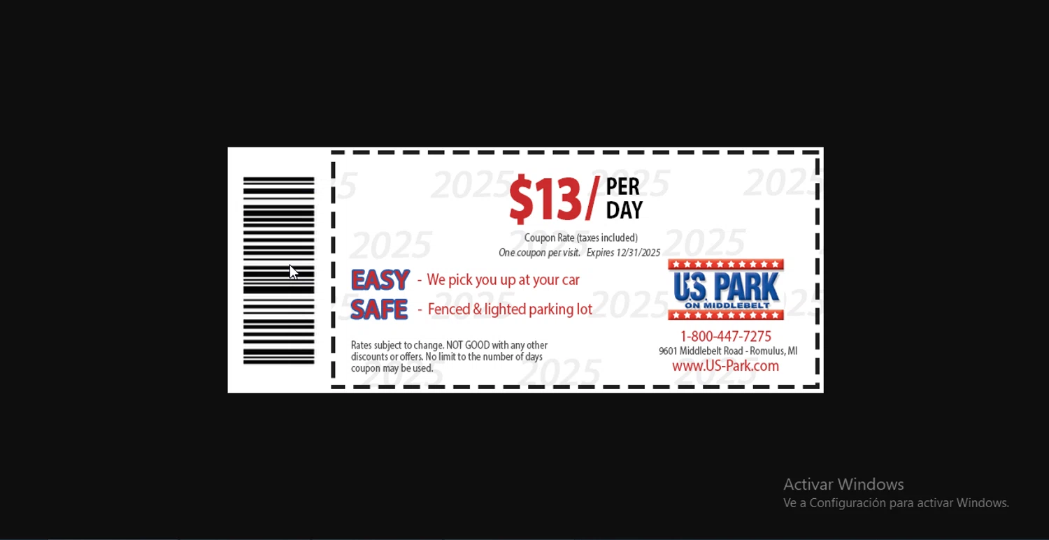 where to use U.S. Park promo code box