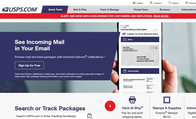 USPS checkout page showing USPS coupon code box | Screenshot taken by SimplyCodes community member on May 16, 2020