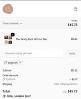 EUGENIA coupon verification screenshot