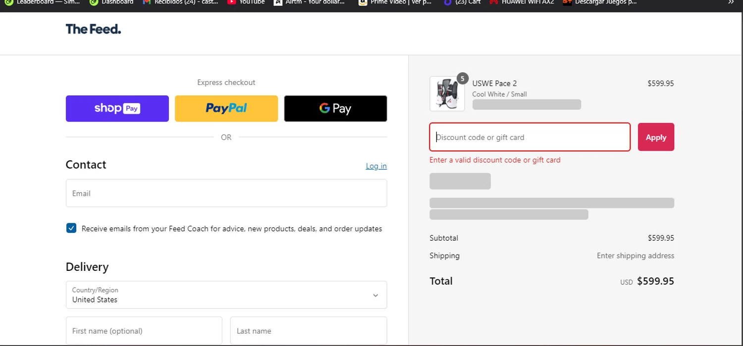 USWE discount code screenshot showing code Tejastrails20 applied at USWE checkout page. Uploaded by SimplyCodes community member laoriginal on Jan 3, 2025