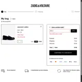 Zadig & Voltaire US coupon verification screenshot