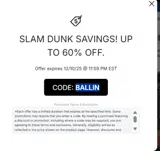 Utah Jazz coupon verification screenshot