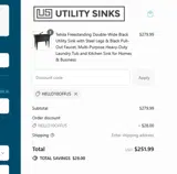 HELLO10OFFUS coupon verification screenshot