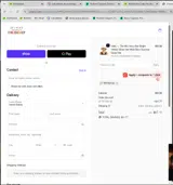 TIFFINY20 coupon verification screenshot
