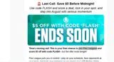 FLASH coupon verification screenshot