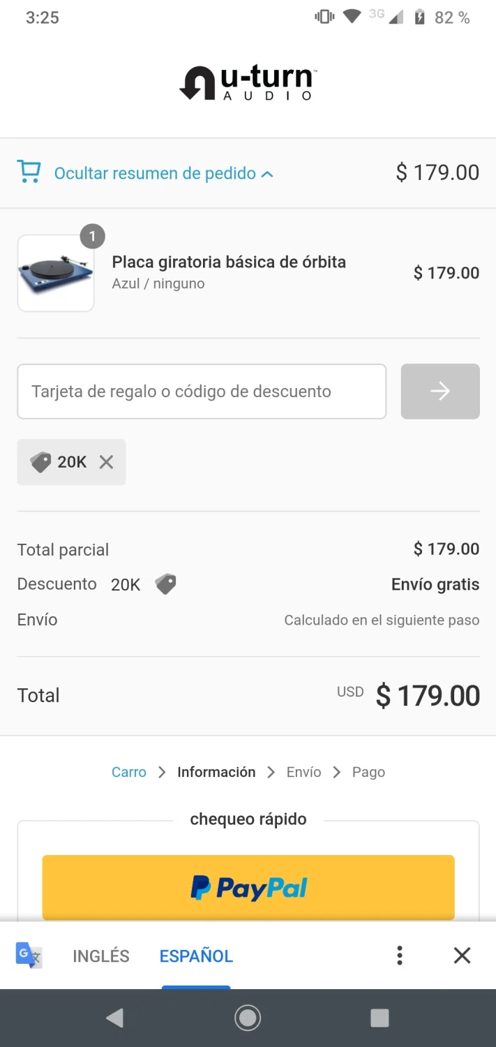 U-Turn Audio checkout page showing U-Turn Audio discount code box | Screenshot taken by SimplyCodes community member on May 15, 2020