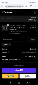 X310 coupon verification screenshot