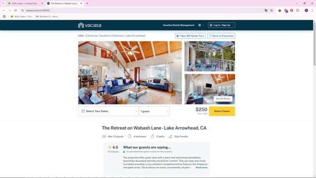 Vacasa checkout page showing Vacasa promo code box | Screenshot taken by SimplyCodes community member on Nov 30, 2024