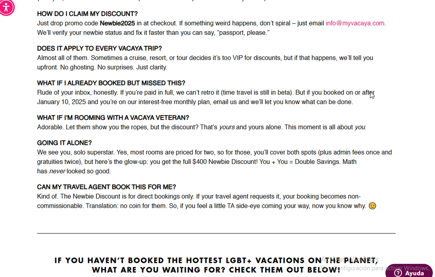 VACAYA promo code screenshot showing code Newbie2025 applied at VACAYA checkout page. Uploaded by SimplyCodes community member danyx_gx on Oct 31, 2025