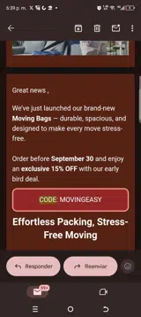 Vacbird coupon verification screenshot
