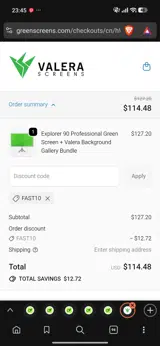 FAST10 coupon verification screenshot