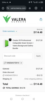 KINEMASTER10 coupon verification screenshot