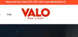 Valo Red Light coupon verification screenshot