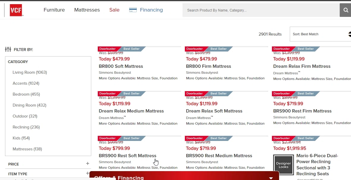 where to use Value City Furniture promo code box