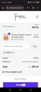cart10 coupon verification screenshot