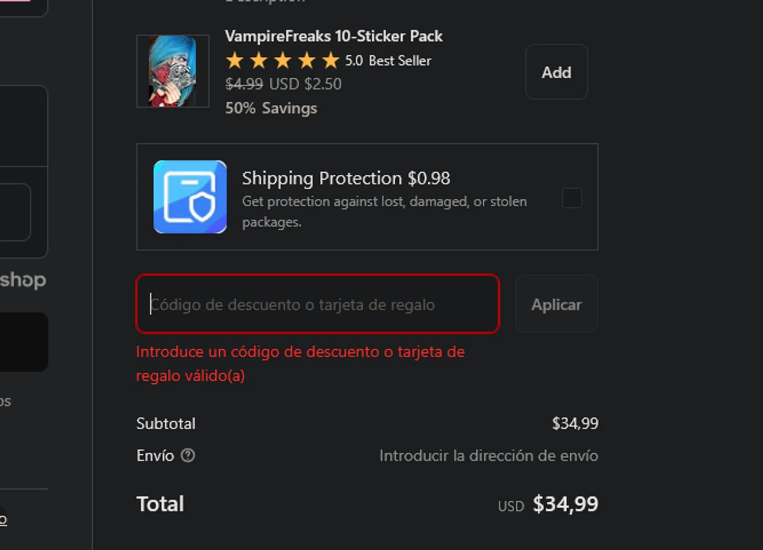 VampireFreaks discount code screenshot showing code COFFIN applied at VampireFreaks checkout page. Uploaded by SimplyCodes community member xocelot44x on Nov 11, 2025