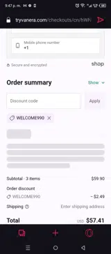 Vanera coupon verification screenshot