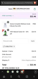 Vanera coupon verification screenshot