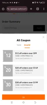 Home20 coupon verification screenshot